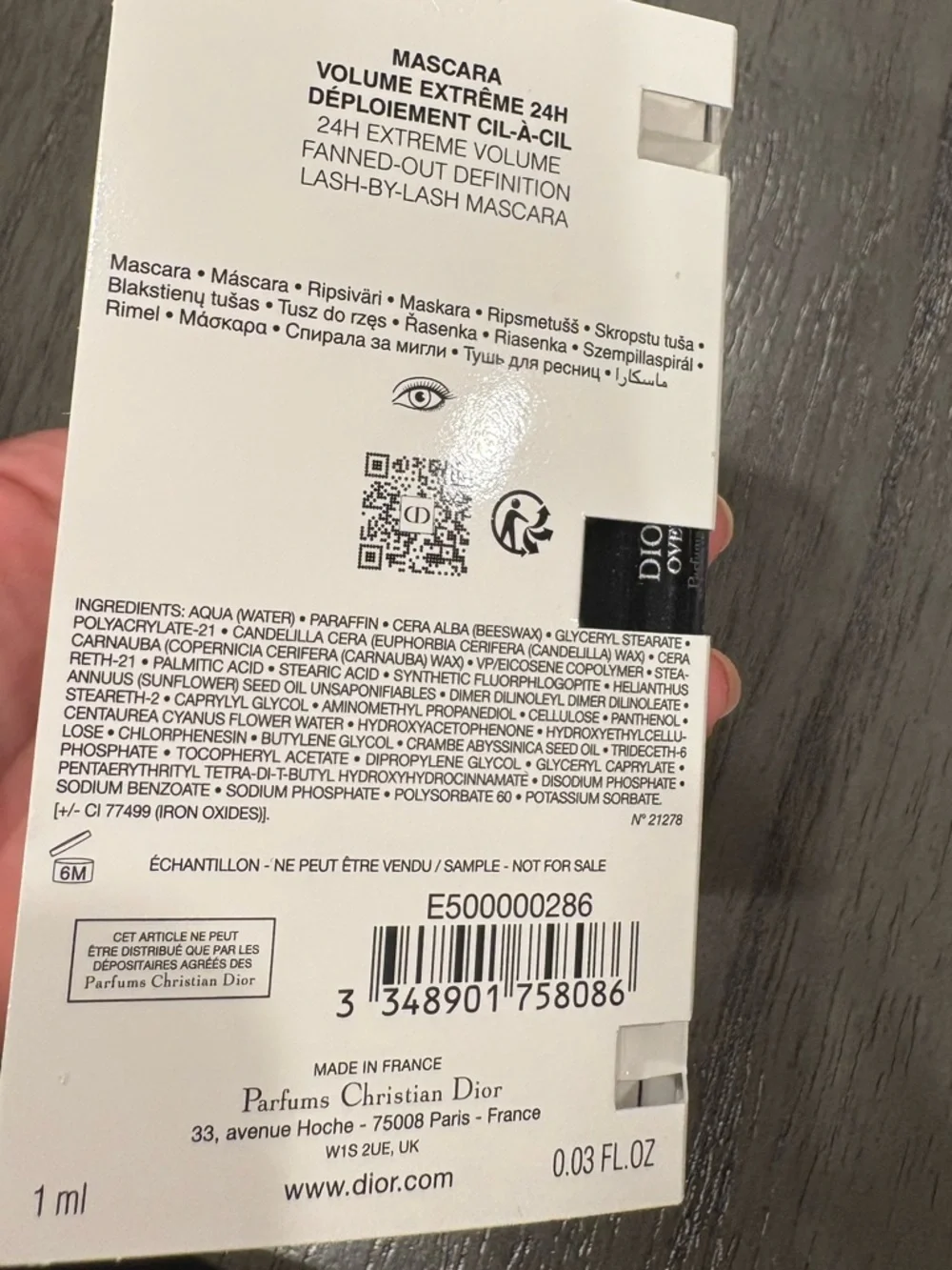 * New bundle of 3 Dior Diorshow Overvolume Mascara Samples